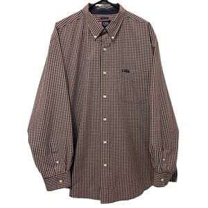 Chaps Button Down Shirt Plaid Blue XXL